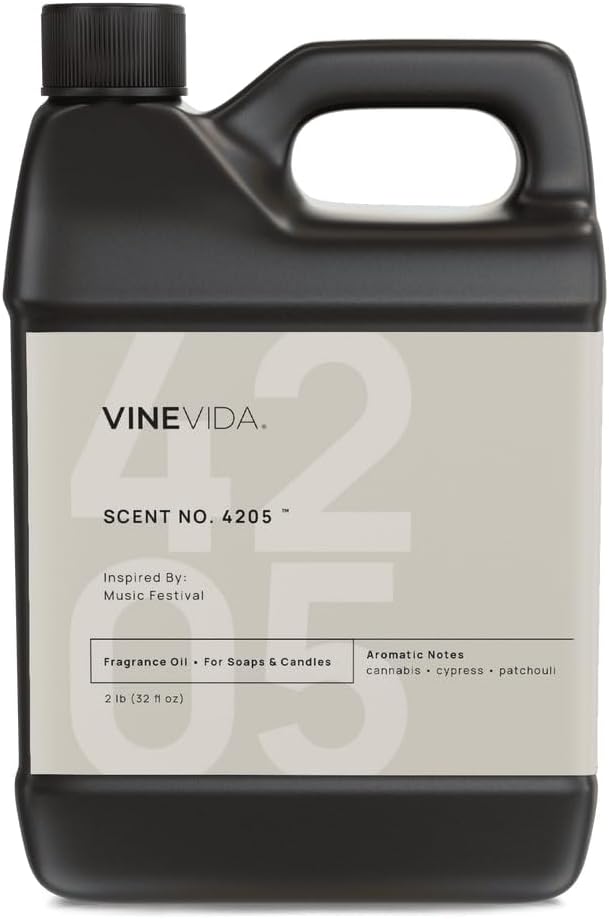 VINEVIDA [32 Oz] Scent NO. 4205 Inspired by Music Festival | Premium Fragrance Oil for Candle Making & Soap Making | Candle Scents for Soy Wax | Scented Oils for Car Freshies & Bath Products