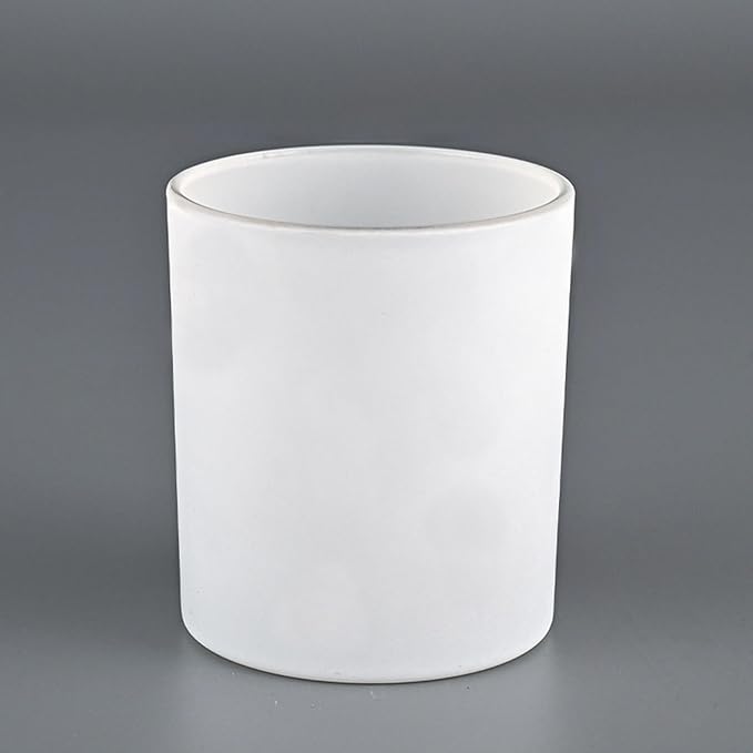 Candle Jars for Making Candles - Candle Making Kit & Supplies - Glass Jars with Lids - Candle Containers - Glass Candle Jars - Decorative Aesthetic Colored Frosted Glass Candle Cups with Wooden Lids
