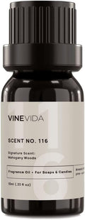 VINEVIDA [10 ml] Mahogany Woods; Fragrance Oil for Candle Making and Soap Making - Premium Candle Scents for Soy Candles
