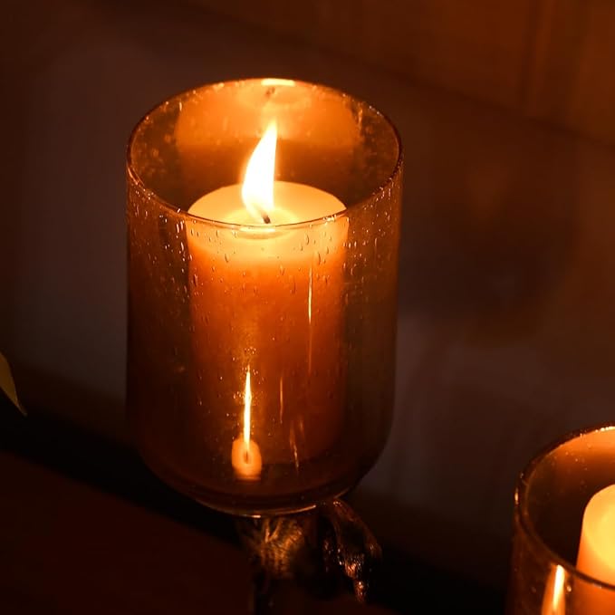 DEYBBY Natural Beeswax Pillar Candle 2x3 inch Set of 4, Dripless Smokeless Pure Beeswax Candle with Natural Scent for Prayer Home Relaxation,80 Hours Burning in Total,Yellow Raw