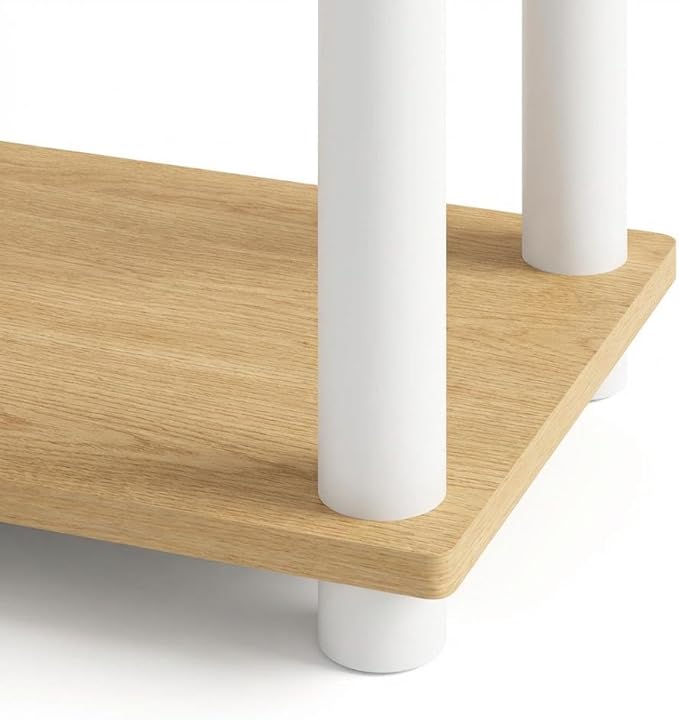 Furnifact Beech White Bookcase, Durable Wooden Construction, Modern Design, Versatile Storage Solution, Elegant Finish