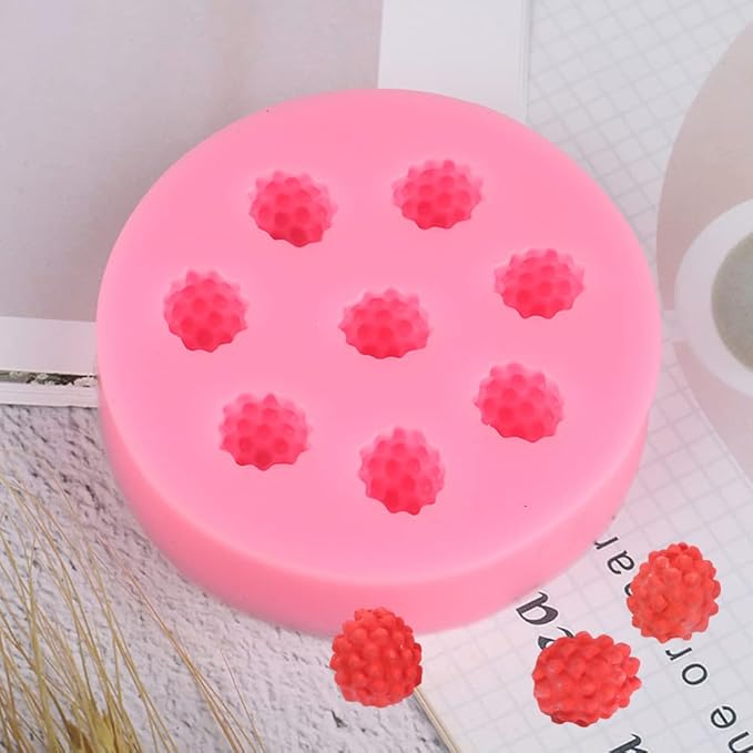 5 Pcs Candle Making Mold, 3D Ice Cream Ball Shape Candle Molds 2 Pcs with Chocolate Shape Molds, 3D Fruit Shape Silicone Fondant Mold for DIY Wax Candle, Soap, Cake Cupcake Topper Decoration