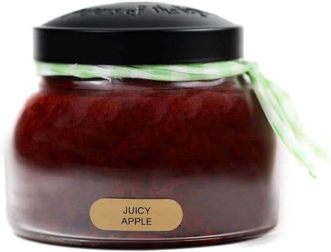 A Cheerful Giver - Juicy Apple Mama Scented Glass Jar Candle (22oz) with Lid & True to Life Fragrance Made in USA