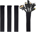 JOTO 4 Pack Cable Management Sleeve, 19-20 Inches Cord Organizer System with Zipper for TV Computer Office Home Entertainment, Flexible Cable Sleeve Wrap Cover Wire Hider System -Black