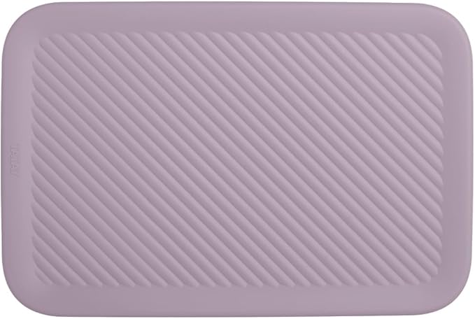 Superio Ribbed Collection Lid for Decorative Plastic Basket Open Home Storage Bins Organizer Baskets, Medium Lilac - for Organizing Closet Storage Bins for Shelves Drawer Shelf 5 Liter