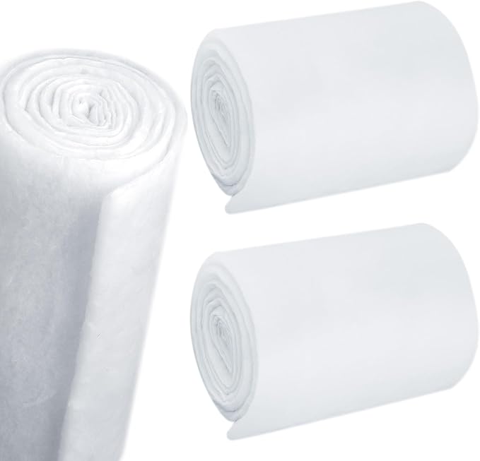 Peryiter 2 Roll Upholstery Quilt Batting 36 Inch x 8 Yard x 0.4 Inch Polyester Batting Multipurpose Fiberfill Stuffing Fabric for Cushion Pillows Bedspreads Interior Decoration Crafts