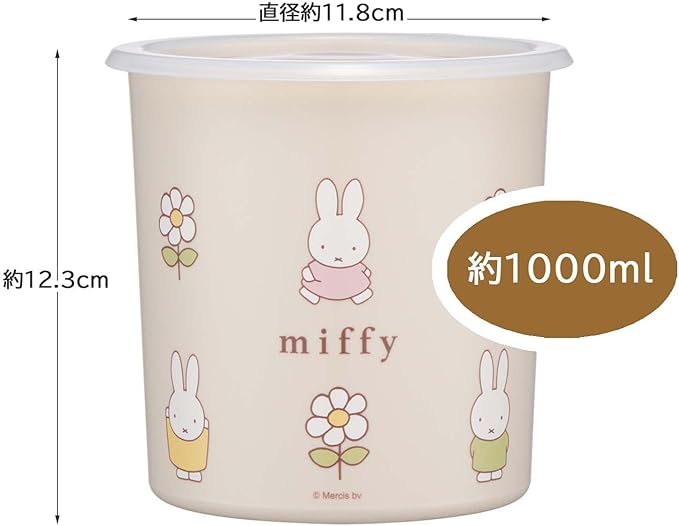 Skater SOT10-A One-Touch Seal Container, Large, 33.8 fl oz (1,000 ml), Airtight Container, Storage Container, Miffy