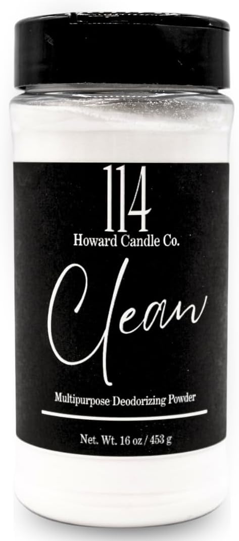 16 oz. Powerful Clean Linen Fabric & Upholstery Deodorizer & Freshener. Home Odor Eliminator For Strong Odor. Pet Safe. Vacuuming Powder Use for Furniture,Carpet,Rug,Mattresses,Cat Litter
