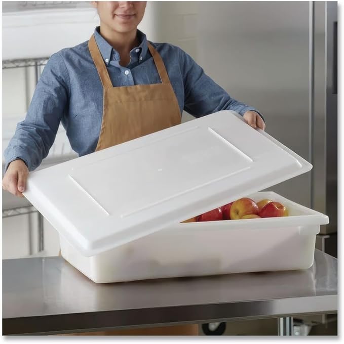 Rubbermaid Commercial Products Food Storage Box Lid for 8.5, 12.5, 16.5, and 21.5 Gallon Sizes, White