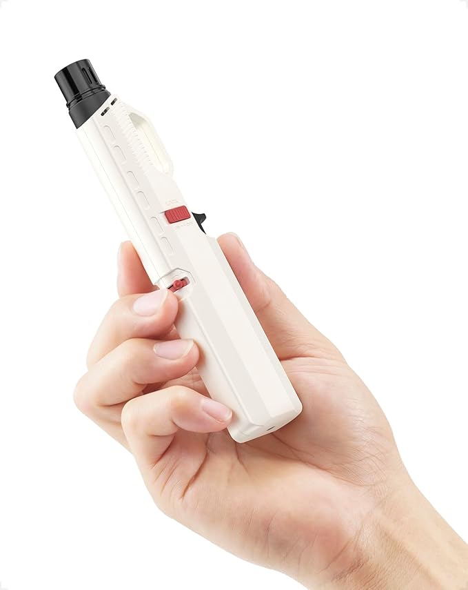 Butane Torch Lighter, 5 Pack of Refillable Windproof Long Jet Flame Lighters, BBQ Grill Kitchen Candle Lighters Bulk Multicolor (No Butane)