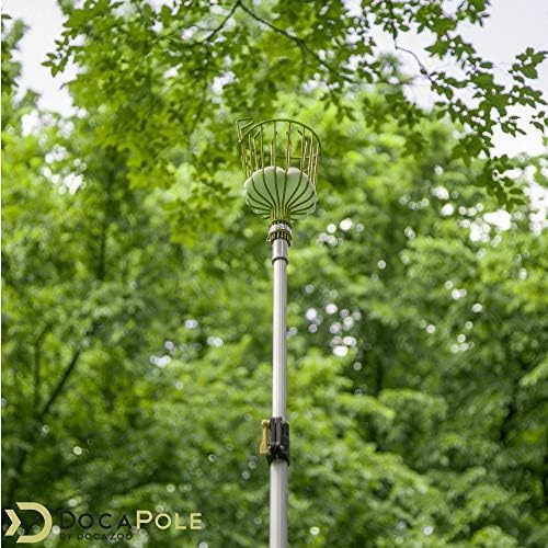 DOCAZOO DOCA Gardening Tools 6-24 Ft - Extension Pole for Tree Trimming, Fruit Picker, Roof Rake for Leaves - Fruit Picker