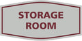 Signs ByLITA Fancy Storage Room Sign (Light Grey/Burgundy) - Medium 5 Pack