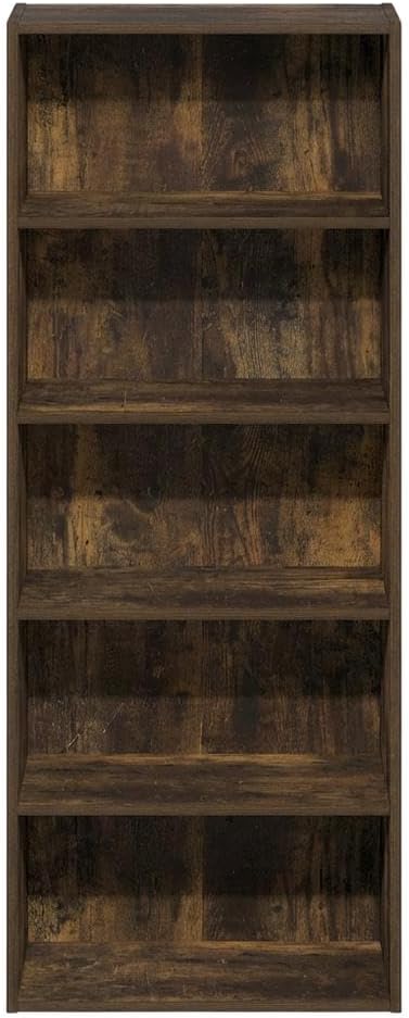 Furnifact Amber Pine Bookcase with Stylish Wooden Shelves, Durable Construction, Modern Design, Perfect for Living Room, Home Office, and Bedroom Storage