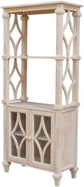 Furnifact Unfinished Bookcase, Parawood Construction, Sturdy Shelving, Durable Finish, Home Office or Living Room, Compact Storage