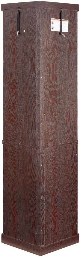 Corner Lighted Glass Curio Cabinet for Living Room Space Saving Vertical Tall Display Case with Light for Antique Wine Bar Glass Storage (Cherry)