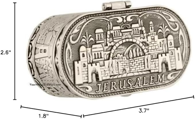 Jewish Shabbat Travel Candle Holders - Jerusalem Candlesticks - Judaica Nickel