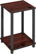 Furnifact Dark Cherry Black Bookcase, Modern Wooden Storage Shelf, Space-Saving Home Office Decor, Sturdy Wood Construction, Elegant and Durable Design