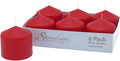 Stonebriar Unscented Pillar Candles – 18 Hour Burn Time, Long-Lasting Wax Candles for Weddings, Holidays, Home Décor & Special Events, Pack of 6, Red, 3" x 3"