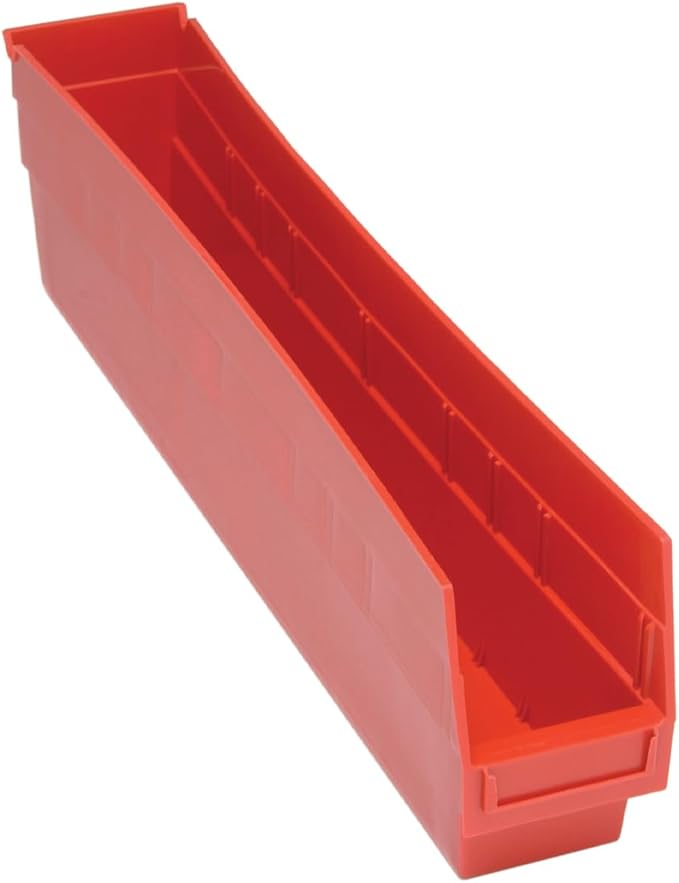 Quantum Storage Systems Shelf BIN RED 23-5/8in x 4-1/8in x 6in