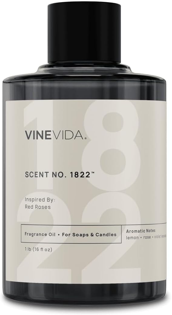 VINEVIDA [16oz] Red Roses Fragrance Oil for Candle Making - Natural Candle Oil Scents - Soap Making Essential Oil - Made in USA