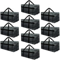 10Pack Extra Large Heavy Duty Moving Bags with Zippers & Reinforced Handles Heavy-Duty Storage Totes – Moving Boxes for Clothes, College Supplies, and Moving – Waterproof & Foldable (Large)