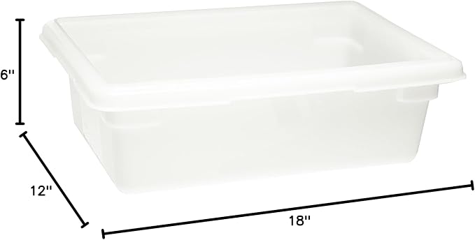 Rubbermaid Commercial Products Food Storage Box, 3.5 Gallon Capacity, White, for Restaurant/Kitchen/Cafeteria
