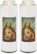 Root Candles Clear Glass Devotional 7-Day Prayer Candle, 1-Count, Sacred Heart of Jesus (Pack of 2)