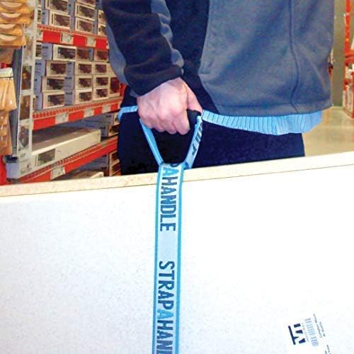 7’ Carry Strap with Handle | Heavy Duty | Adjustable Belt | Easy, Safe, Secure, Lifting, Moving, Carrying Heavy Boxes, Groceries | Best Luggage Strap (Strap-A-Handle 7ft. Length, 75lb. Capacity)