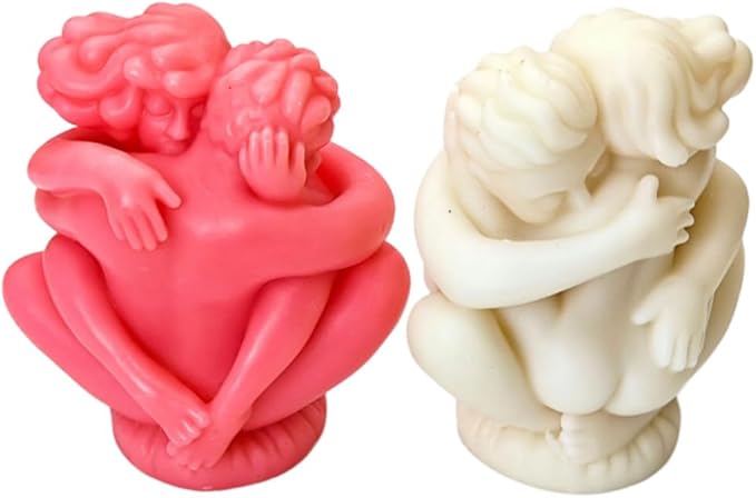 Embracing Couples Molds for Resin, Lovers Hugging Candle Mold for Soap Wax DIY Handcraft, Lovers Resin Mold Gift Wedding Party Home Dinner Festive Days Car Ornament