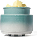 Ceramic Electric Wax Melt Warmer & Cube Oil Melter Cute Small Warmers Aromatherapy for Home Decorative Burner Melts Scented Candle Tart Scent Warm Fragrance (ice Cyan)