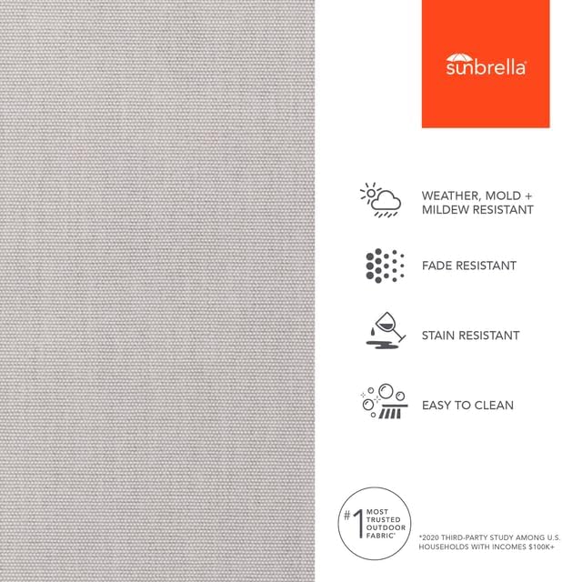 Sunbrella Outdoor Fabric by The Yard | Play Oat (Solid) | Official Sunbrella Seller | Indoor or Outdoor Upholstery Fabric for Chairs, Cushions, Drapery, Pillows, Furniture