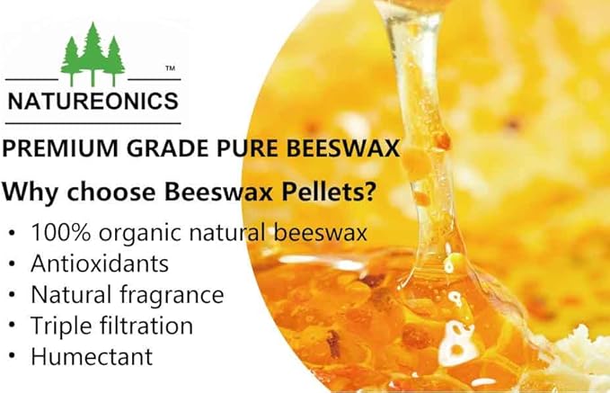 Beeswax Pellets 1 lb, Beeswax Pastilles, Triple Filtered Beeswax, Beeswax for Candle Making, Natural Beeswax for Beeswax Wraps & Pine Resin Food Wraps, Wax for Candle Making, Stamps, DIY Projects.
