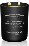M&SENSE Natural Soy Large Candle| Lavender Vanilla | 16.6 oz, 95H Burn | Mini Spring Scented Candles for Relaxation, Valentines Day Gift, Home Décor | for Bedroom, Office, Party