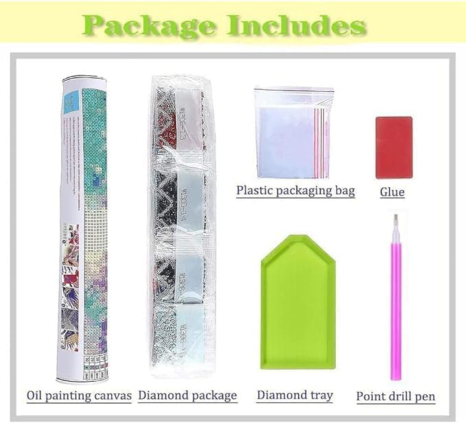 VIGEGU Christmas 5D Diamond Art Kits for Adult, Xmas Snowman Deer Gnome DIY Christmas Diamond Painting for Adults, 5D Full Round Drill Craft for Home Wall Decoration 16x12 Inch