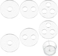 BENECREAT 6Pcs 3 Styles Candle Wick Centering Tool Holder, 1/2/3 Hole Acrylic Candle Wick Holder, Candle Wicks Centering Devices for Making Candles, Craft DIY
