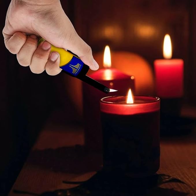 Kasher EZ Reach Candle Lighter with Candle Tool - Extended Wand - Ideal for Lighting Scented Candle Jar, Camping, Outdoor, and BBQ - Pack of 2 (Blue)