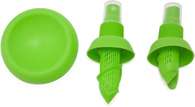 Weber’s Wonders 3 Pcs Lemon Sprayer Kit - Orange Juice Extractor- Citrus Juicer & Squeezer - Clean Spray For Vegetables, Salads, Seafood - Fashionable Kitchen Set - Fresh Lime Storage Gadget
