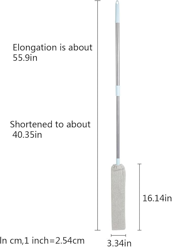 Microfiber Duster and Telescopic Gap Dust Cleaner Tool,can Be Used Wet Or Dry,Dusters for High Ceilings and Fans,Furniture