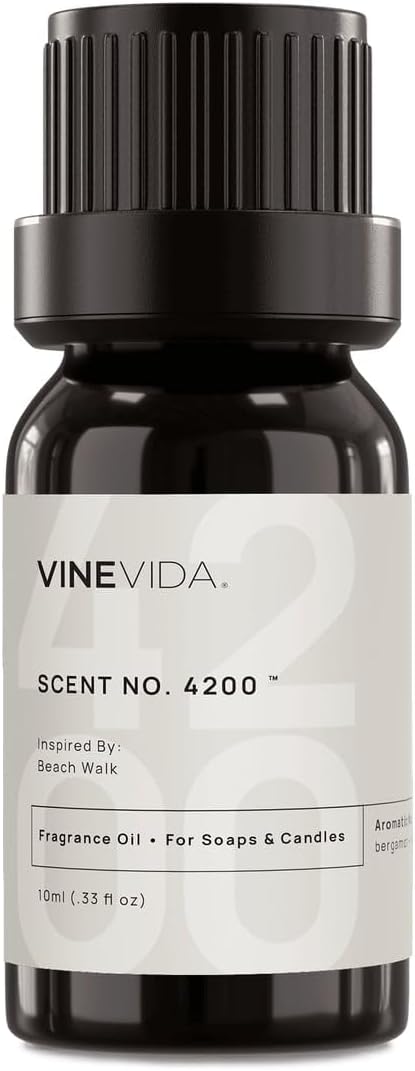 VINEVIDA [10 Ml] Scent NO. 4200 Inspired by Beach Walk | Premium Fragrance Oil for Candle Making & Soap Making | Candle Scents for Soy Wax | Scented Oils for Car Freshies & Bath Products