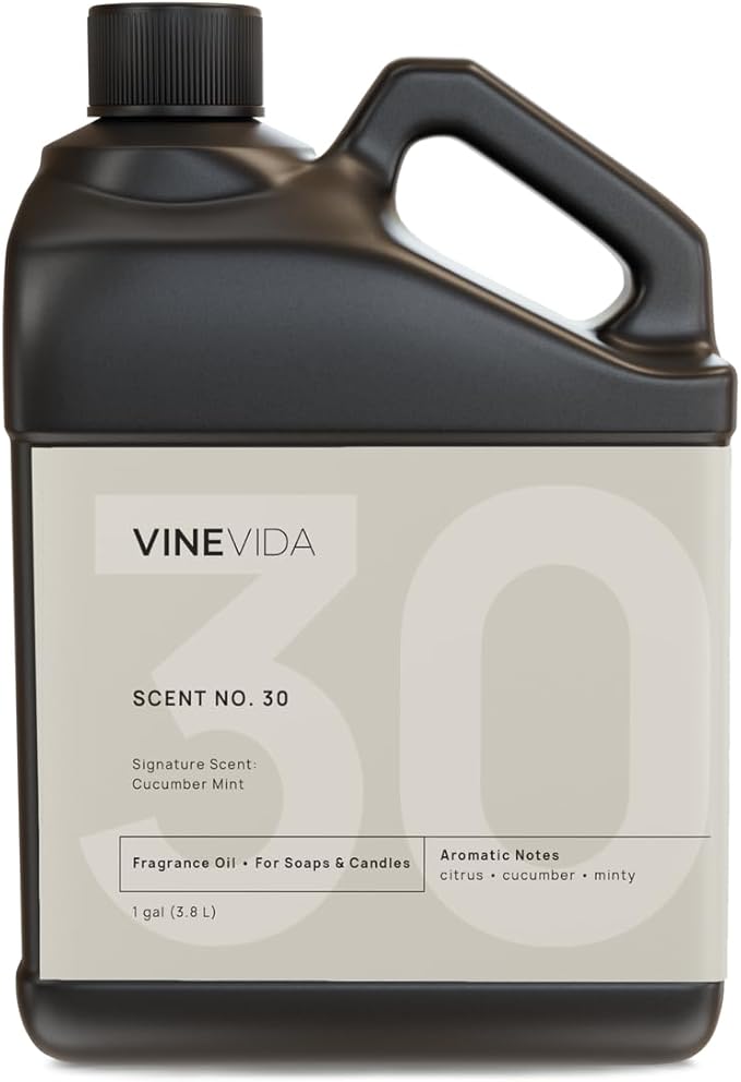 VINEVIDA [128oz] Cucumber Mint Fragrance Oil for Candle and Soap Making - Made in USA Natural Scents