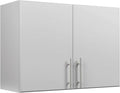 Prepac Elite 24" Wall Mounted Stackable Garage Cabinet in Light Gray