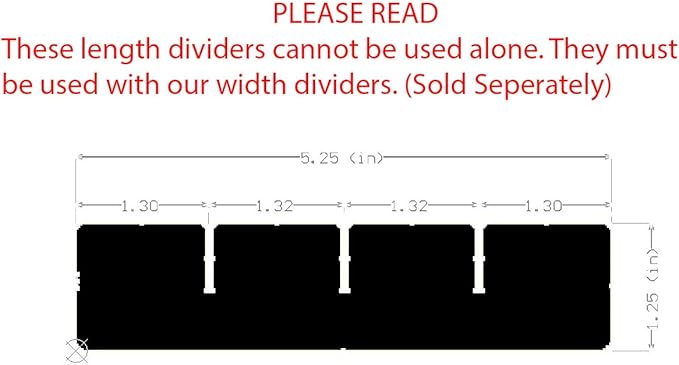 (24-Pack) Small Drawer Configurable Length Dividers compatible with Akro-Mils Plastic Storage Craft Cabinets, (Dividers Only)