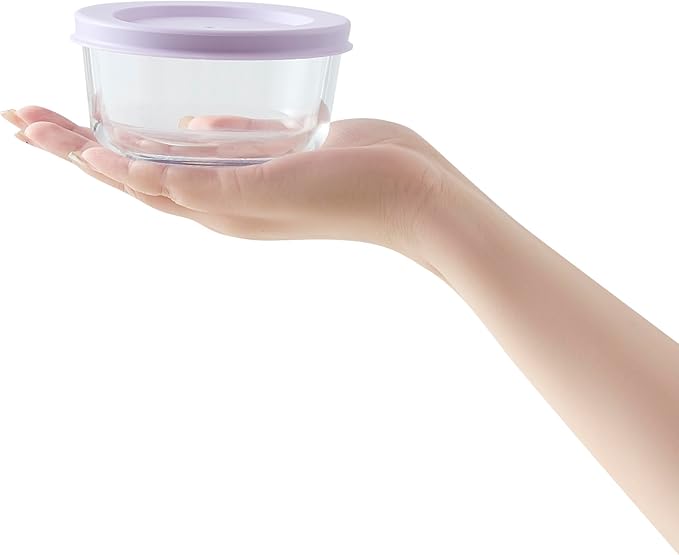 DURA LIVING 8-Piece Glass Food Storage Containers Set (4 Containers + 4 BPA-Free Lids) | 1-Cup, Leakproof | Microwave, Freezer, Oven & Dishwasher Safe | Ideal for Meal Prep & Pantry Organization