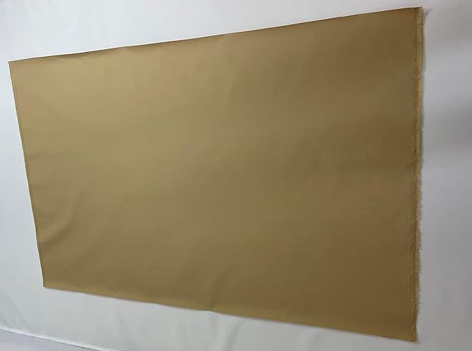 Mybecca Waterproof Canvas Marine Fabric 600 Denier Indoor/Outdoor PU Backing UV Protector Khaki 1 Yard