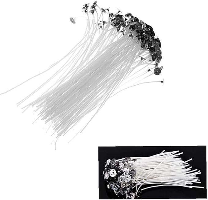 Lovely and Attractive DIY Candle Making Wicks - 100mm Low Smoke Natural Wick Set of 20