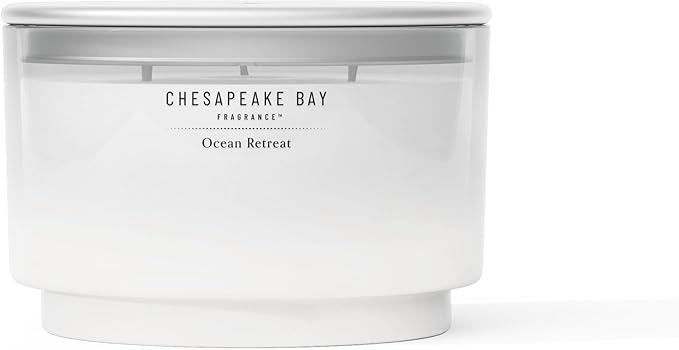 Chesapeake Bay, 14.5oz Ocean Retreat Scented Candle, Mood Evoking Fragrance, Sea Glass-Inspired Jar, Premium Soy Blend Wax with Essential Oils, Coastal Fragrance for Home Décor or Gifting