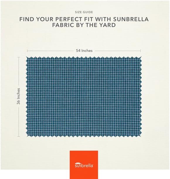 Sunbrella Outdoor Fabric by The Yard | Lore Lagoon | Official Sunbrella Seller | Indoor or Outdoor Upholstery Fabric for Chairs, Cushions, Drapery, Pillows, Furniture