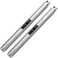 ARECTECH Rechargeable Electric Candle Lighter, Christmas Stocking Stuffers Gifts for Mom Men Wife, Arc Plasma Windproof Lighter for Candle Kitchen Birthday with Type-C Cable, Silver 2 Pack