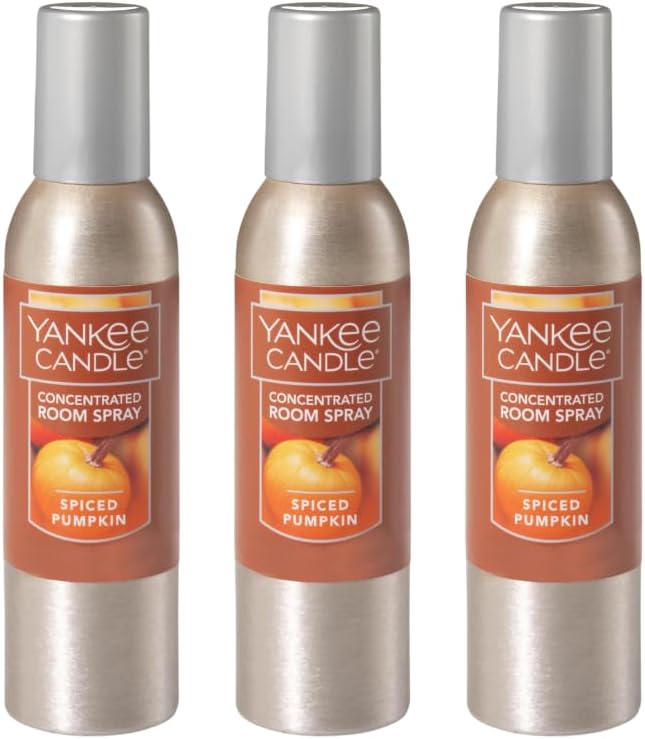 Yankee Candle Concentrated Room Spray, Spiced Pumpkin, 1.5 OZ (Pack of 3)