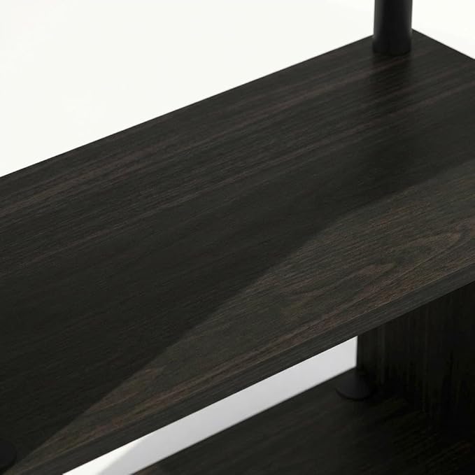 Furnifact Espresso Bookcase with Sturdy Wood Construction, Modern Design, Ample Storage Space for Home or Office Use